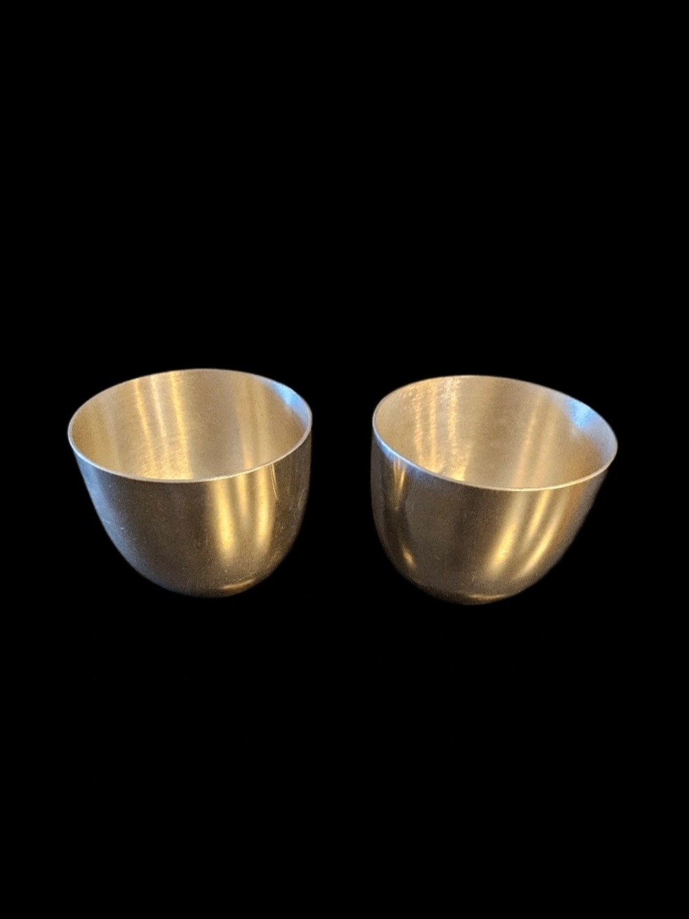 Vintage Kirk Stieff Pewter Jefferson Cups P50 Pair Set of 2 No Monogram